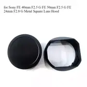 for Sony FE 40mm F2.5 G FE 50mm F2.5 G FE 24mm F2.8 G Metal Square Lens Hood