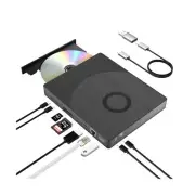 External Blu-ray Drive 8 in 1, Support 100G Disc 3D Optical Bluray Drive with...