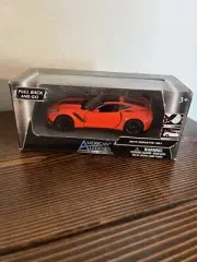 American Legends Orange Chevrolet Corvette ZR1 1:43 Pull Back & Go Diecast Car