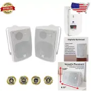 4-Inch 3-Way High-Performance Indoor/Outdoor Speakers with Powerful Bass