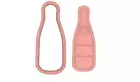 Wine bottle cookie cutter and stamp set debosser two tone