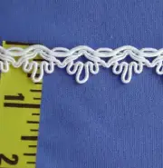 Fancy Gimp Crown Gimp Braid Trim Decorative Edging Rayon 5/8" White 10 yds #BG31