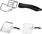 Sankoly Oven Rack Puller Tool, 1 Pack, Chrome-Plated Iron Frame, Heat-Resistant Plastic Handle, Ideal for Lifting Tray/Grills from Oven, Toaster Oven, Air Fryer
