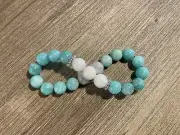 Amazonite & Moonstone bracelet crystal intention energy healing amazon stone