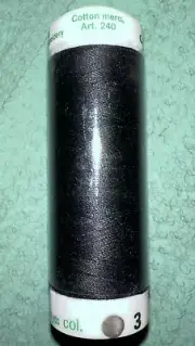 Mettler Cotton Thread For Fine Embroidery (black) Art. 240-03 No 60 200m/219 Yds