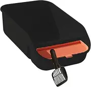 yuksok Cat Litter Box for Indoor Cats with Scooper Pet Supplies Bedpan Container Semi Closed Open Top High Sides for Kitten Hamsters, Black