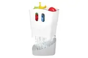 Ubbi Freestanding Bath Toy Organizer Bath Caddy with Removable Drying Rack Bin and Scoop for Toddlers and Baby, Gray