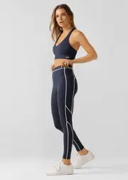 [Lorna Jane] Core Stability Full Length Leggings in Blue, Size - 2XS 2XS Platinum Navy