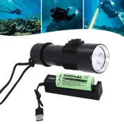 Underwater Flashlight Diving Light LEDDive Scuba Lamp Waterproof Ip88
