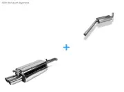 Complete System Doppel-Kat Audi 100, A6 Type C4 2.8 2x70mm Round Bevelled