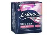 Libra Ultra Thin Pads with Wings - Super Absorbent 12 Pack