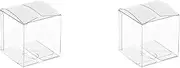 100Pcs Clear Plastic Boxes for Gifts PVC Packing Box Packaging Transparent Candy Box Wedding Boxes Favors
