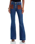 Ramy Brook Cindy High Rise Wide Leg Jeans in Medium Wash