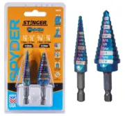 New Spyder 19025 Mach-Blue 2-Piece 1/4-in Step Drill Bit Set (1/8-in to 7/8-in)