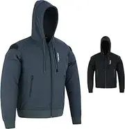 PROFIRST Motorcycle Hoodie CE Armored Motorbike softshell Hoodie Protective Zip up Jacket Lined For all weather