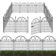 SpringUp 14 Panels Garden Fence with Gate Animal Barrier Flower Bed Outdoor Yard