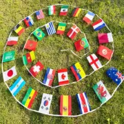 33ft 32 Team Flag 2022 Qatar World Cup Football Banner Bunting Bar Decoration