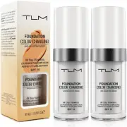 TLM Colour Changing Foundation, 2Pack Flawless Color Changing Foundation Makeup