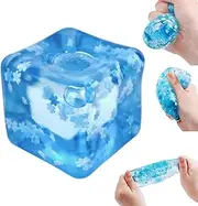 Ice Cube Squishy Toys, Squishy Fidget Toys, Cube Block Stress Balls for Adults Stress Relief