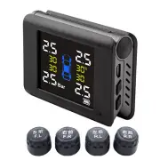 Car Tire Pressure Monitoring System Wireless Solar TPMS LED Display W/4 Sensors (for: Fiat)