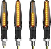 Motorcycle Indicators Turning For Y&AMAHA 12LED Motorcycle LED Turn Signal Light 12V 10mm Moto Flowing Water Blinker(4 Pcs)
