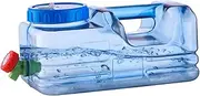 Water Storage Containers, 5.5L Plastic Water Dispenser with Spigot, Portable Beverage Dispensers, Drink Container for Camping Hiking