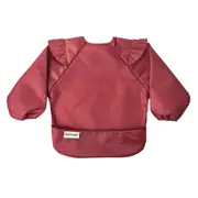 Tiny Twinkle - Mess-Proof Long Sleeve Bib - Burgundy