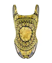 Versace Barocco Printed Swimsuit 1,2,3,4,5 Yellow