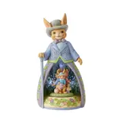 Jim Shore Heartwood Creek Easter Bunny With Hat Lighted Rotator
