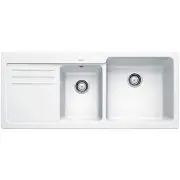 Blanco Double Bowl Sink with DrainerWhite. NAYA8SWRK5