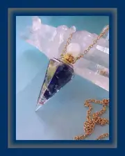 LAPIS LAZULI Urn Necklace Cremation Jewelry, ORGONE URN CRYSTAL URN NECKLACE