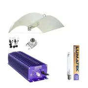 Lumatek Pro Digital Controllable Ballast + HPS 600W Lamp + Adjust-A-Wings Reflector [Reflector: Defender - [Size: Medium]]