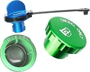 Aluminum DIESEL Cap and DEF Cap ONLY fit 2019-2021 Latest Dodge Ram 6.7L 1500 2500 3500 (There are three vertical plastic posts at the fuel filler) (XJ-12589)