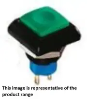 Apem PUSH BUTTON SWITCH 5A Momentary SPDT, Square Shape, Solder Terminal YELLOW