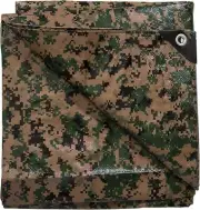 Stansport Medium-Duty Rip-Stop Tarp 8' x 10' - Digital Woodland (T-810-17)