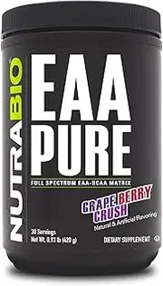 NutraBio EAA Pure - 30 Servings (Grape Berry Crush) NO WEB