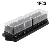 Reliable 10 Channel Fuse Block for Standard Blade Fuses Holder ATO 12V/24V