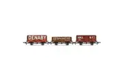 Hornby Oo Triple Wagon Pack, Denaby Colliery, Leicester Co-Op & Hall & Co - Era 3