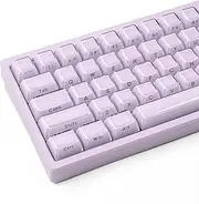 Crystal Jelly Keycaps, Purple Side Printed Keycap, Custom Translucent Keycaps 113 Keys OEM Profile Key Cap, Cute Shine Through Keyboard Caps for 61/68/84/87/98/100 Cherry MX Keyboard Mechanical
