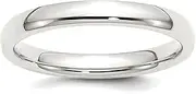 [JewelryWeb] 925 Sterling Silver Solid Polished Engravable 3mm Comfort Fit Band Ring Jewelry Gifts for Women - Ring Size Options Range: H to Z