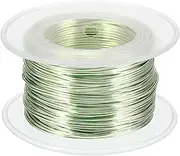 uxcell 20 Gauge / 0.8mm Anodized Aluminum Wire for Jewelry Craft Making, 100 Feet Bendable Flexible Wire for DIY Home Decor Gardening Sculpture, Grass Green