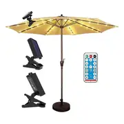 Patio Umbrella Lights Solar Powered Waterproof Umbrella Lights Outdoor Patio with Remote Control 8 Photo Color
