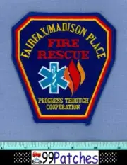 FAIRFAX / MADISON PLACE CINCINNATI OHIO EMS Fire Rescue Patch FLAMES EMT 6B