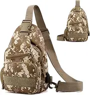[Generic] Sports Sling Bag | Messenger Bag with Adjustable Shoulder Straps,Flexible Messenger Pack Chest Pouch for Women Men Cycling Camping Outdoor Hiking