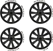 4PCS HubCap Wheel Caps Automobile Replacement Hub Cap Full Rim Cover Accessories Compatible for Tesla Model 3 18 Inch 2018-2023(Matte Black)