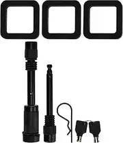 Trailer Hitch Lock: Double Bar 5/8 Trailer Hook Locking Pin and 9/16 Locking Pin 3 Muffler Pads and 2 Keys, Black Painted Surface Lock for RV Truck Trailer