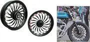 AEspares Alloy Wheel Rim Set Compatible With Royal Enfield Continental GT 650cc Interceptor 650cc
