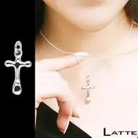在飛比找ETMall東森購物網優惠-LATTE Stigmata 925瑞士純銀經典十字墬飾項鍊