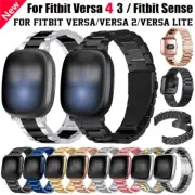 Stainless Steel Strap For Fitbit Versa 4 3 2 Lite / Sense Metal Wrist Watch Band