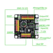 DM Strong Mini UNO R3 Board ATmega328 16U2 Micro USB for Arduino Replace CH340G